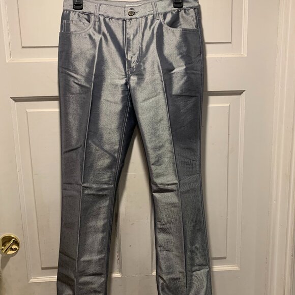 Armani Exchange~ NWOT!!~ Metallic Silver Pants - Picture 1 of 16